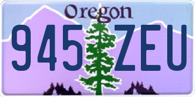 OR license plate 945ZEU