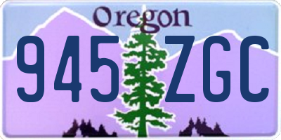 OR license plate 945ZGC