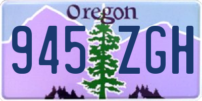OR license plate 945ZGH