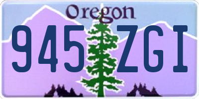 OR license plate 945ZGI