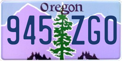OR license plate 945ZGO