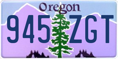 OR license plate 945ZGT