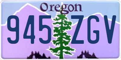 OR license plate 945ZGV