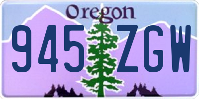 OR license plate 945ZGW