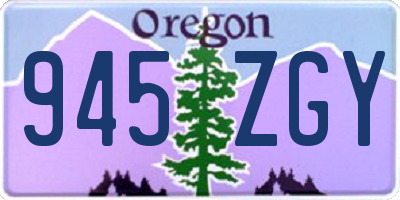 OR license plate 945ZGY