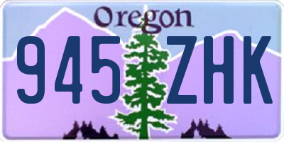 OR license plate 945ZHK