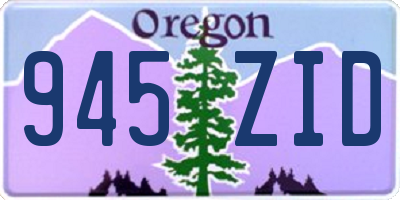 OR license plate 945ZID
