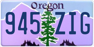 OR license plate 945ZIG