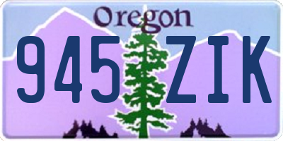 OR license plate 945ZIK