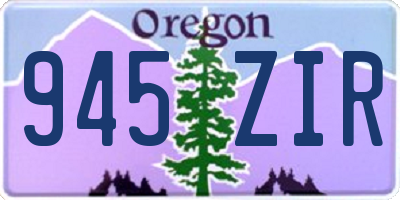 OR license plate 945ZIR