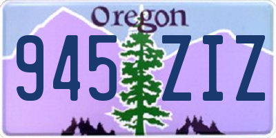 OR license plate 945ZIZ