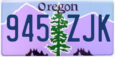 OR license plate 945ZJK