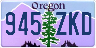 OR license plate 945ZKD