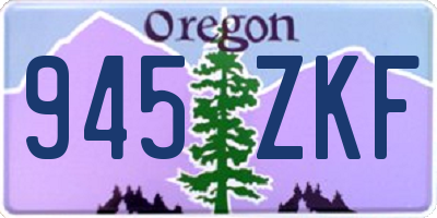 OR license plate 945ZKF