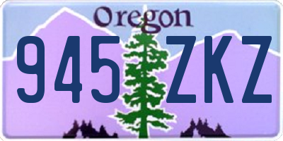 OR license plate 945ZKZ