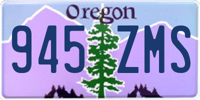 OR license plate 945ZMS