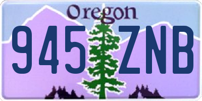 OR license plate 945ZNB