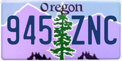 OR license plate 945ZNC