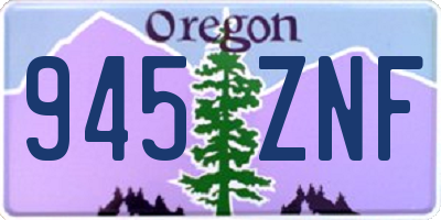 OR license plate 945ZNF