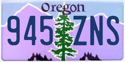 OR license plate 945ZNS
