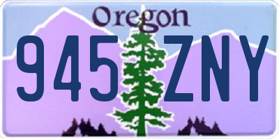 OR license plate 945ZNY