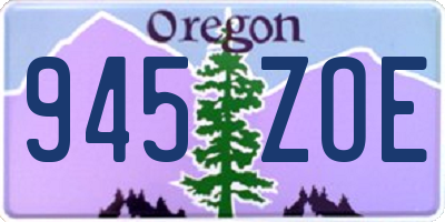 OR license plate 945ZOE