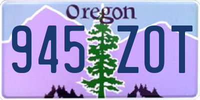 OR license plate 945ZOT
