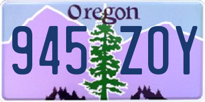 OR license plate 945ZOY