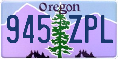 OR license plate 945ZPL