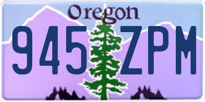 OR license plate 945ZPM