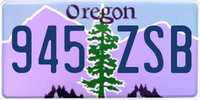 OR license plate 945ZSB