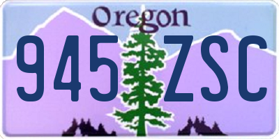 OR license plate 945ZSC