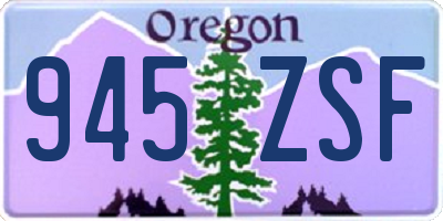 OR license plate 945ZSF