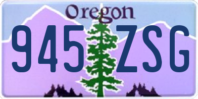 OR license plate 945ZSG