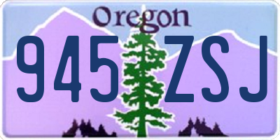 OR license plate 945ZSJ