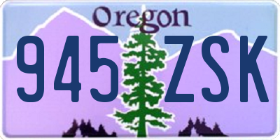 OR license plate 945ZSK