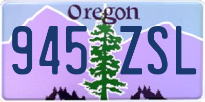 OR license plate 945ZSL