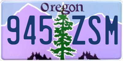OR license plate 945ZSM