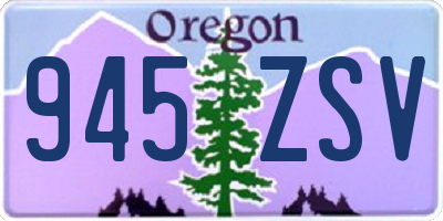 OR license plate 945ZSV