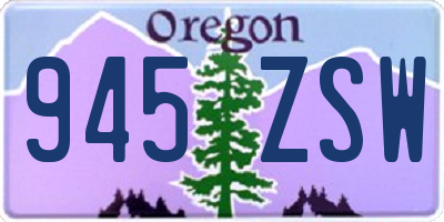 OR license plate 945ZSW