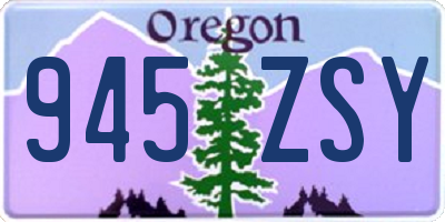 OR license plate 945ZSY