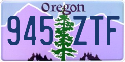 OR license plate 945ZTF
