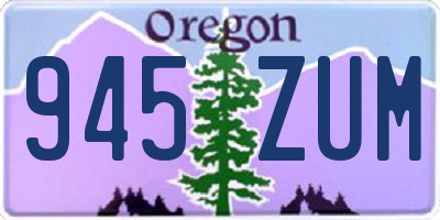 OR license plate 945ZUM