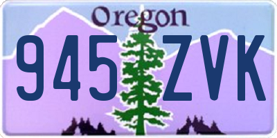 OR license plate 945ZVK