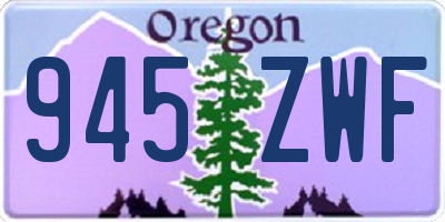 OR license plate 945ZWF