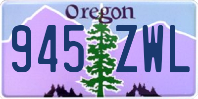 OR license plate 945ZWL