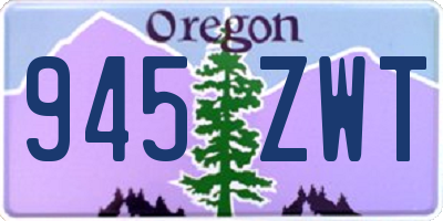 OR license plate 945ZWT