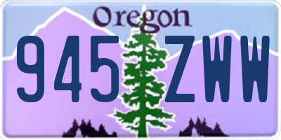 OR license plate 945ZWW