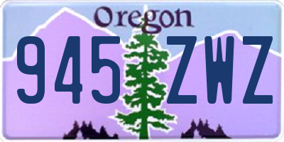 OR license plate 945ZWZ
