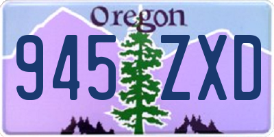 OR license plate 945ZXD